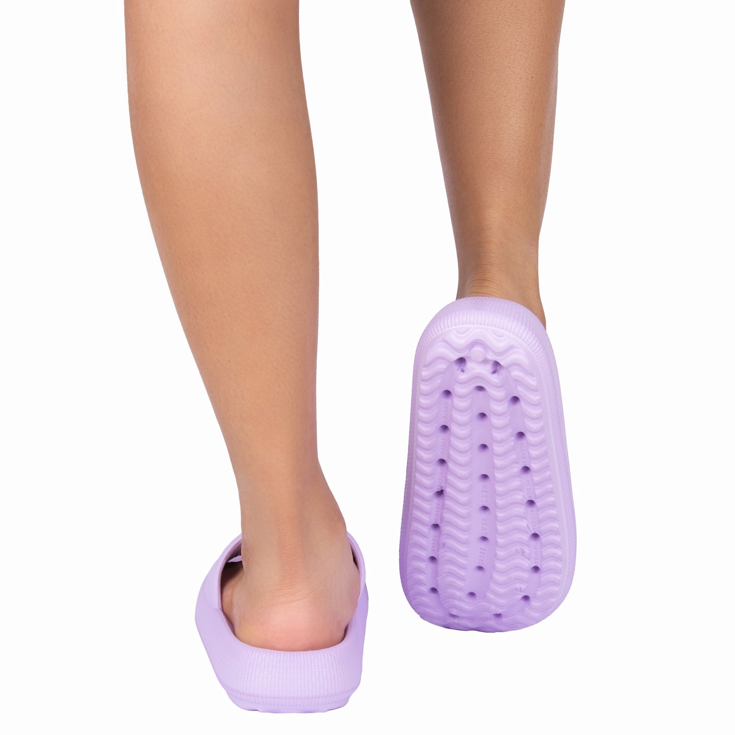 Sandalia de banda ancha lila