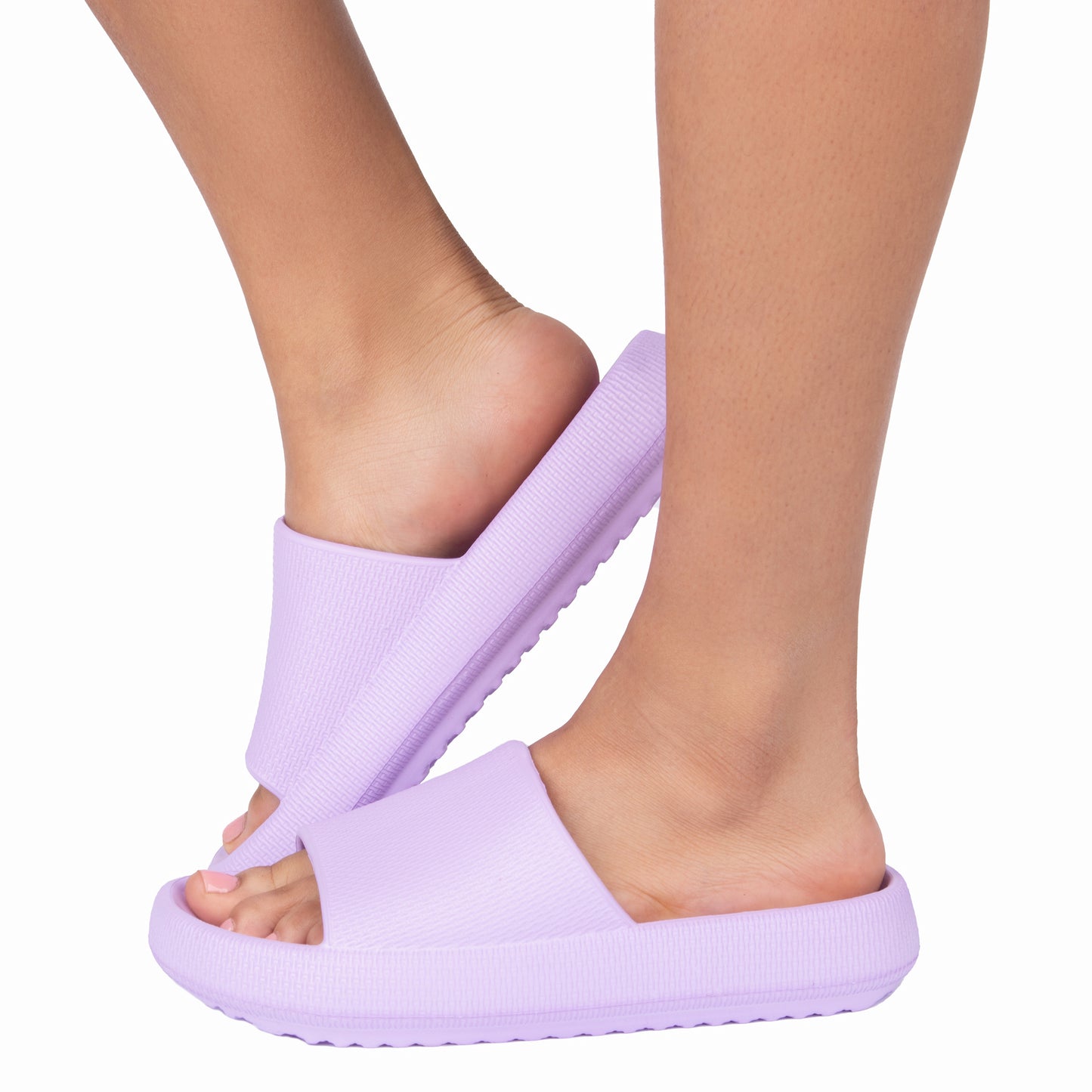 Sandalia de banda ancha lila