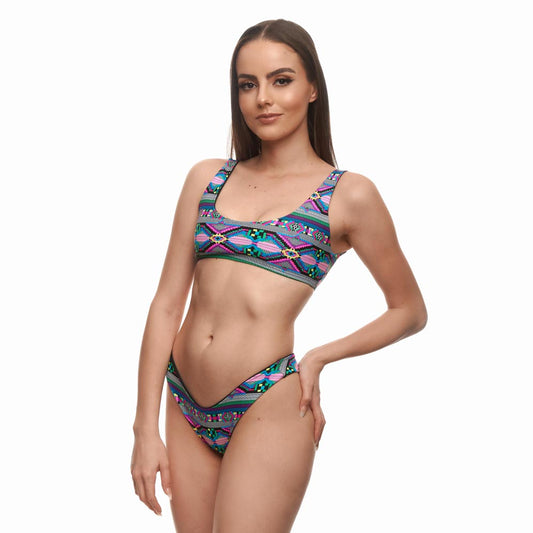 Top geometrico negro colores